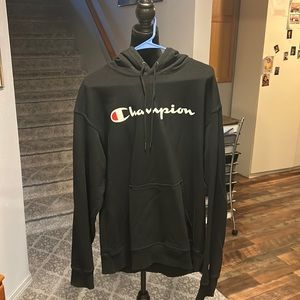 Mens Black Champion Hoodie